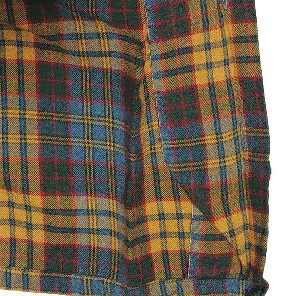 L.L. Bean 1950's Swiss Made Western Flannel Cotton Wool Button Down Shirt Sz L - Picture 5 of 13